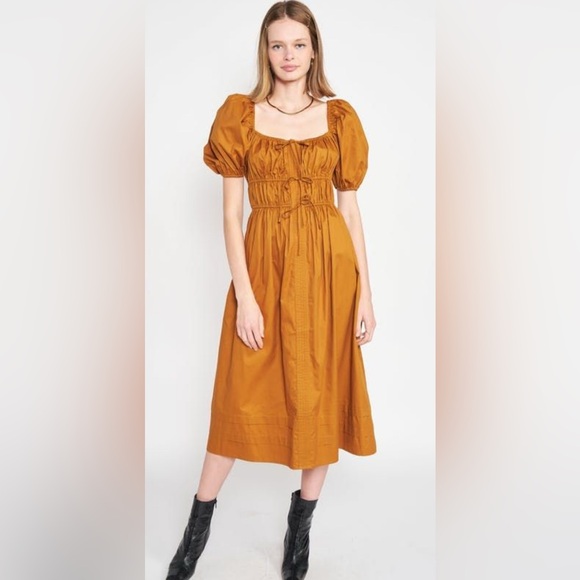 En Saison Puff Sveta Midi Dress - Picture 1 of 6